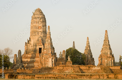 wat chai wattanaram at sunrise photo