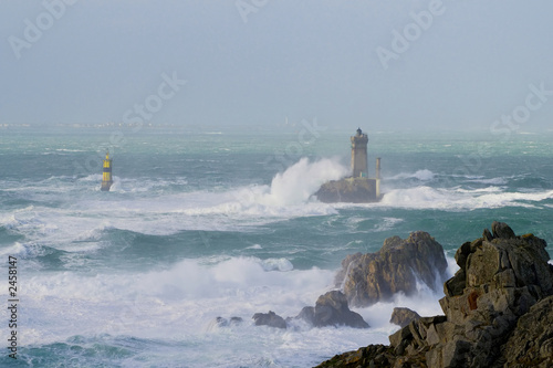 Cuadro en lienzo tempete a la pointe du raz