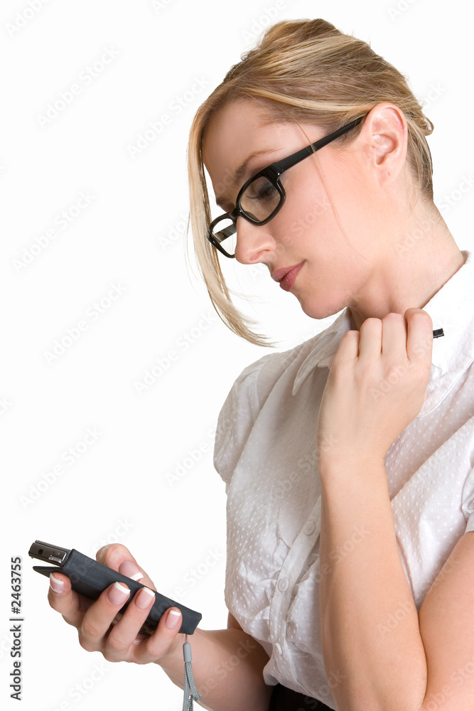 woman with a pda woman with a pda