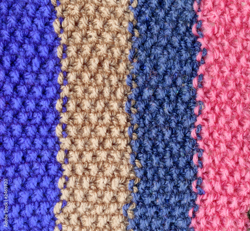 multicolored knitted wool.