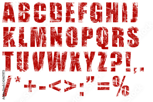grunge alphabet