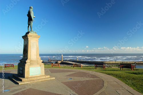 statue of captain cook in whitby