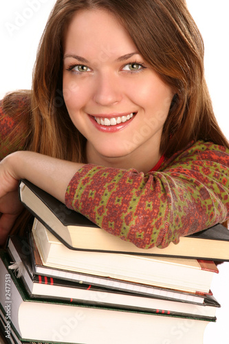 girl with books 2