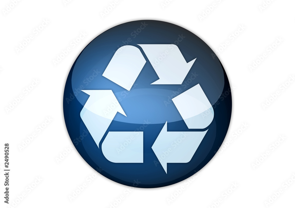 recycling icon aqua button recycling icon aqua button