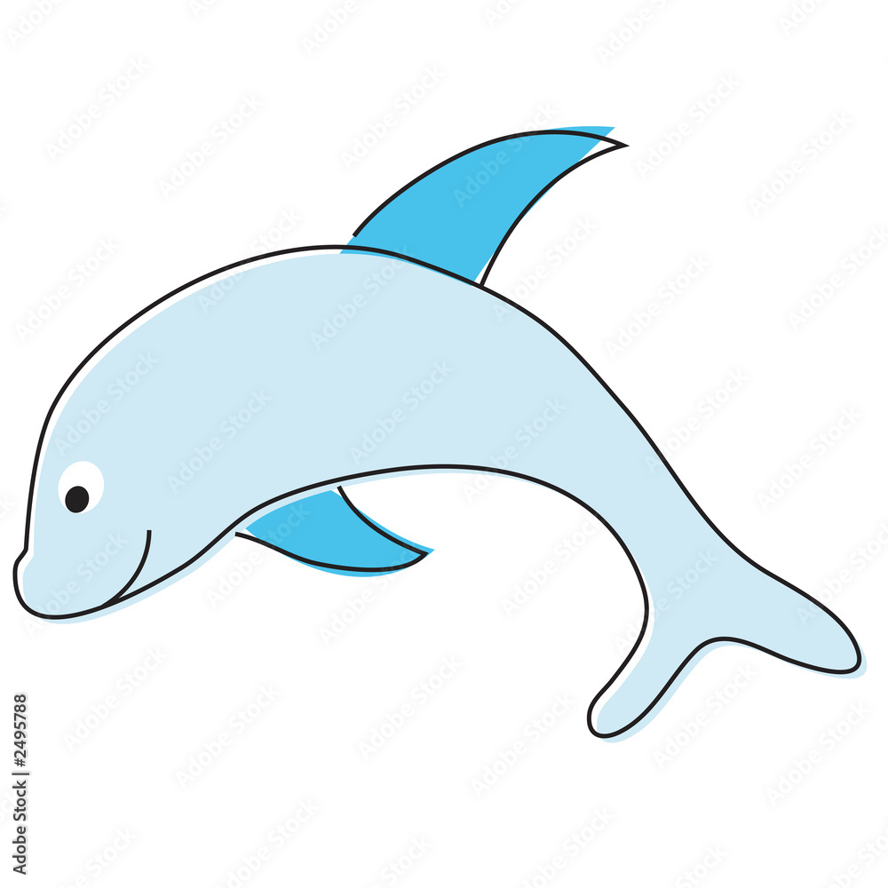 Fototapeta premium cartoon dolphin