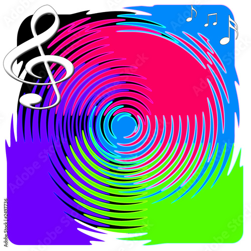 treble clef music notes illustration