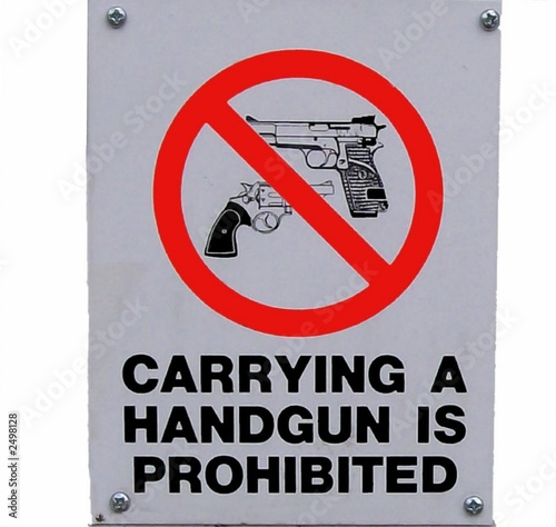 handgun prohibited sign