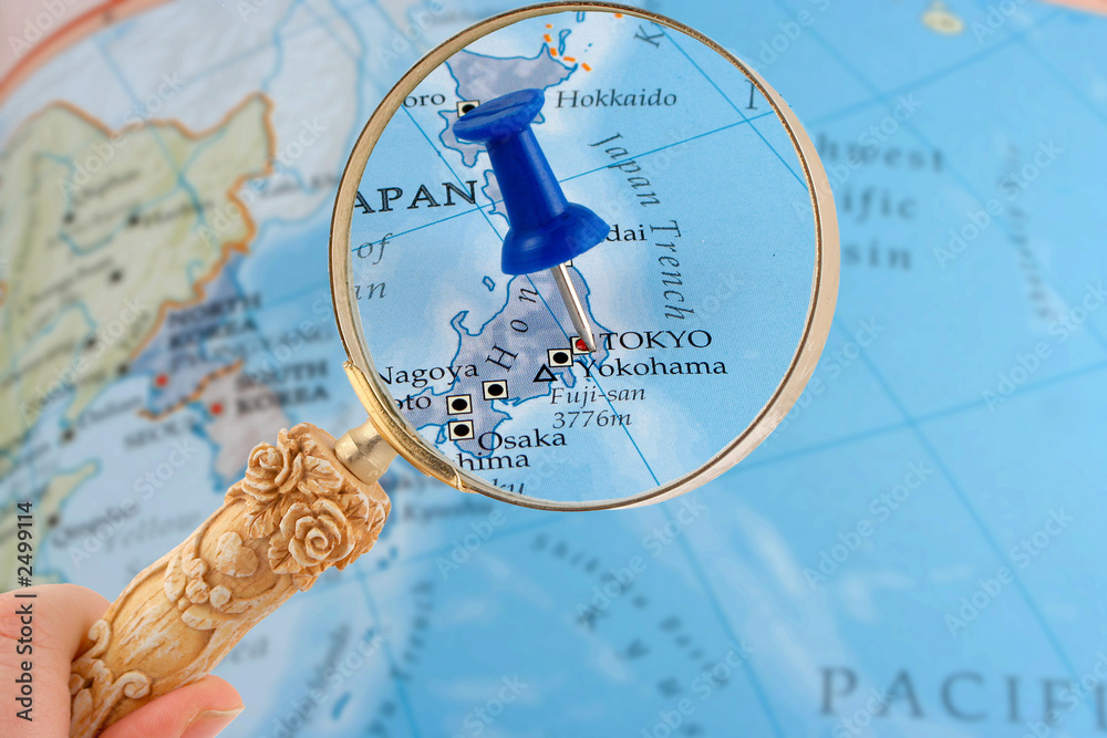 Fototapeta premium tokyo map tack