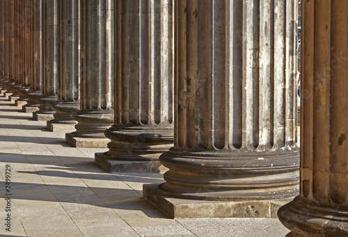 rows of greek columns to infinity photo