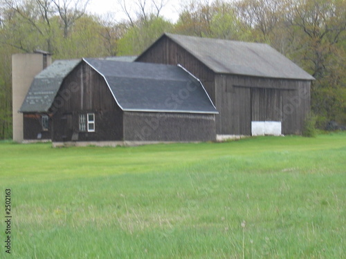 barn wood farm slat board green grass