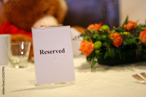reserved table