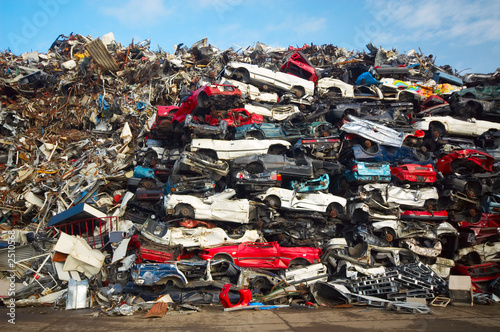 pile of used cars photo