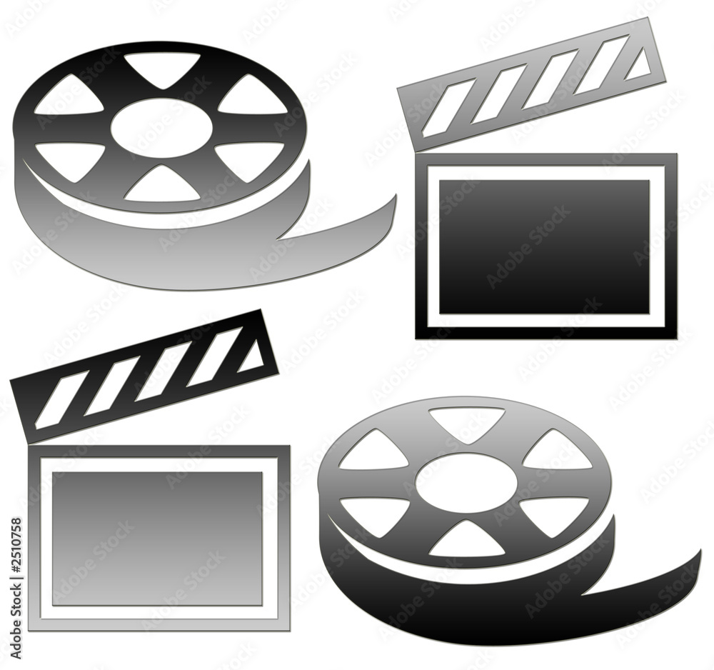 clap et bobine film cinéma Stock Illustration | Adobe Stock