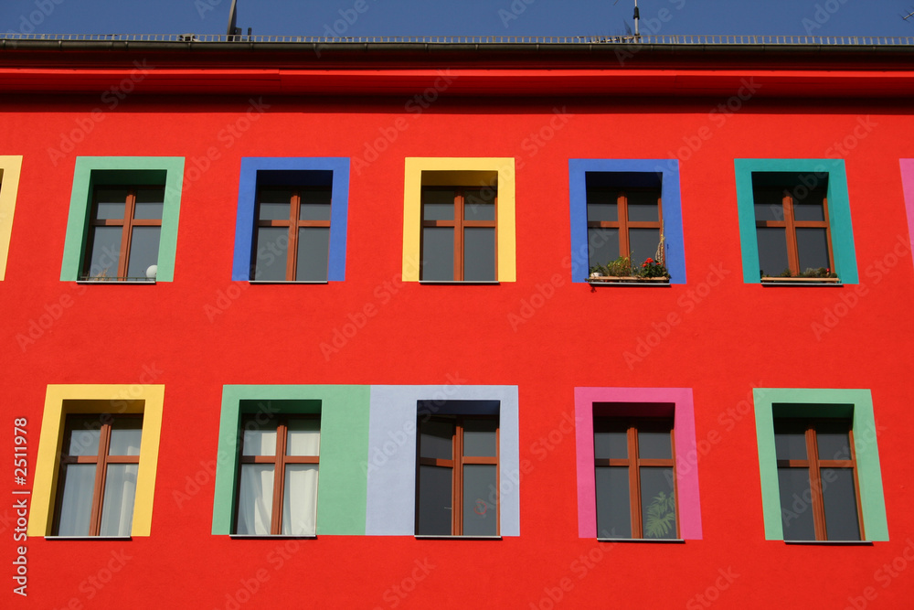 row of windows