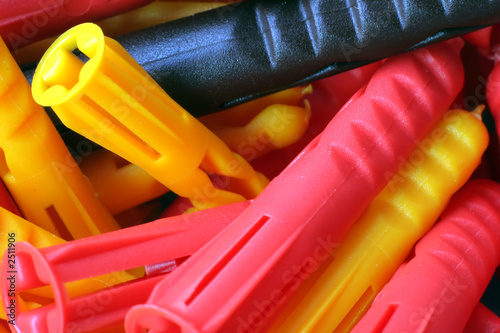 colourful nylon wall plugs