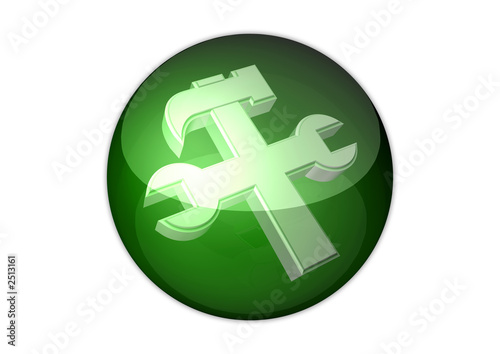 tool icon 3d aqua button