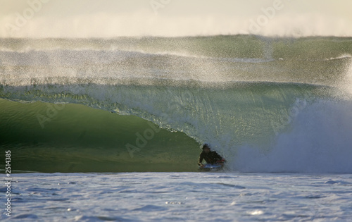 bodyboarder in the tunnel photo