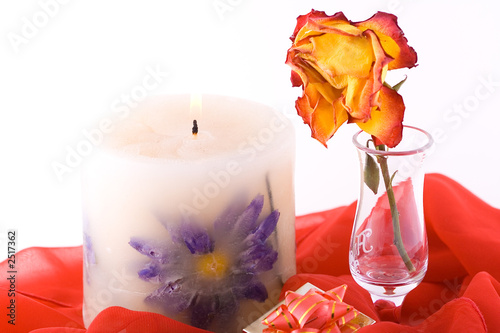 composition with flowers.