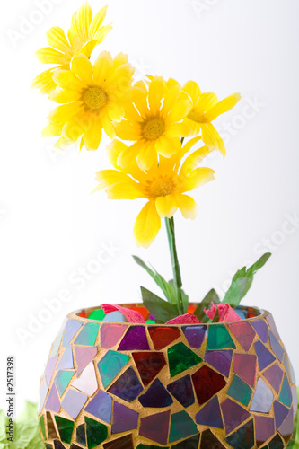 composition with flowers.