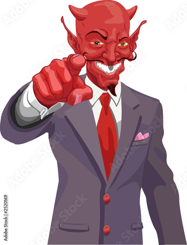 devil pointing