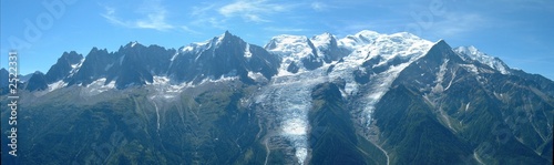 panorama mont blanc en été photo