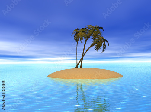Fototapeta Naklejka Na Ścianę i Meble -  tropical palm island
