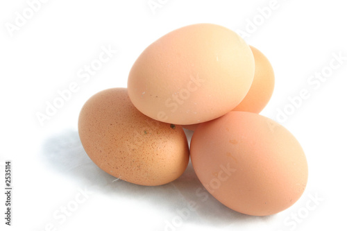 four hens eggs