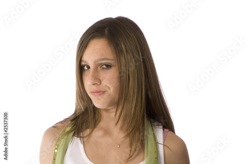 teen frowning