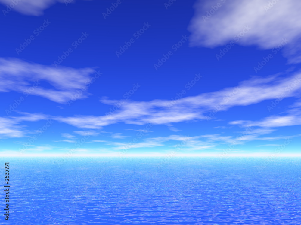 3d sea and sky view