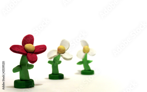 red model flower, standing out