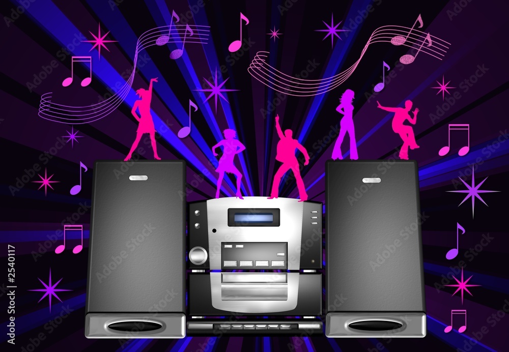 Naklejka premium hifi disco