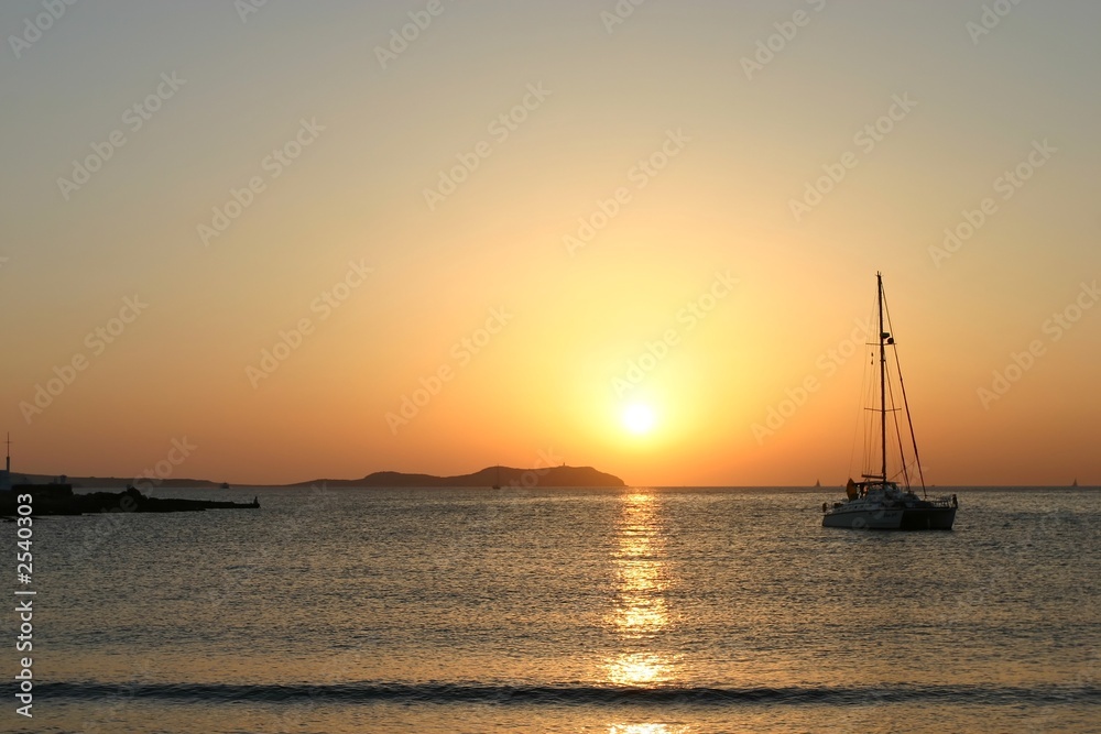 sunset in ibiza