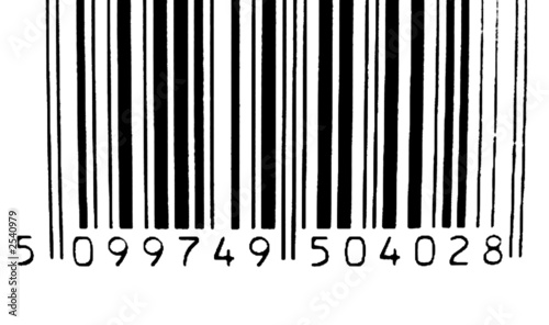 bar code on the white background