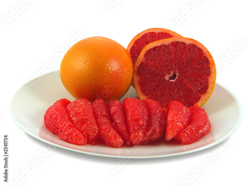 red grapefruits.