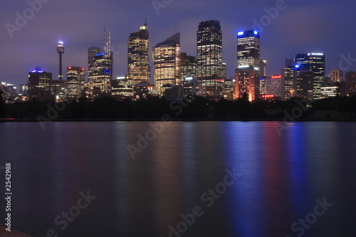sydney city skyline at night © NatJag