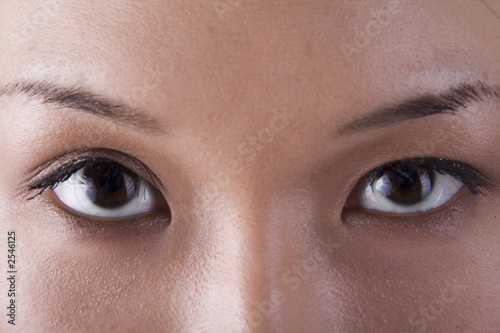 closeup of eyes