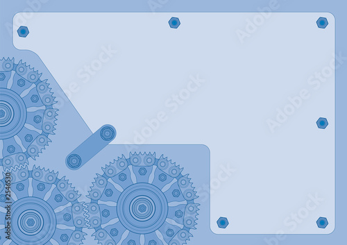 blue gearwheel background