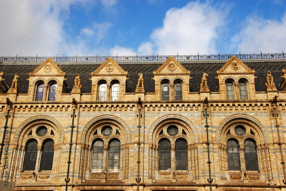 natural history museum -  windows on top floors