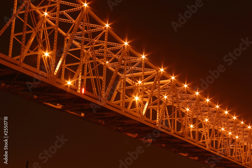 crescent city connection at night