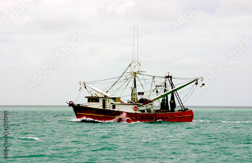 shrimp boat in action