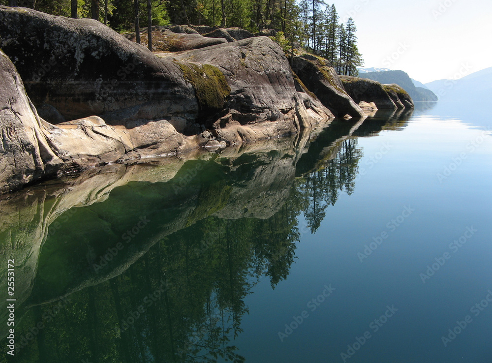 curved rock reflections