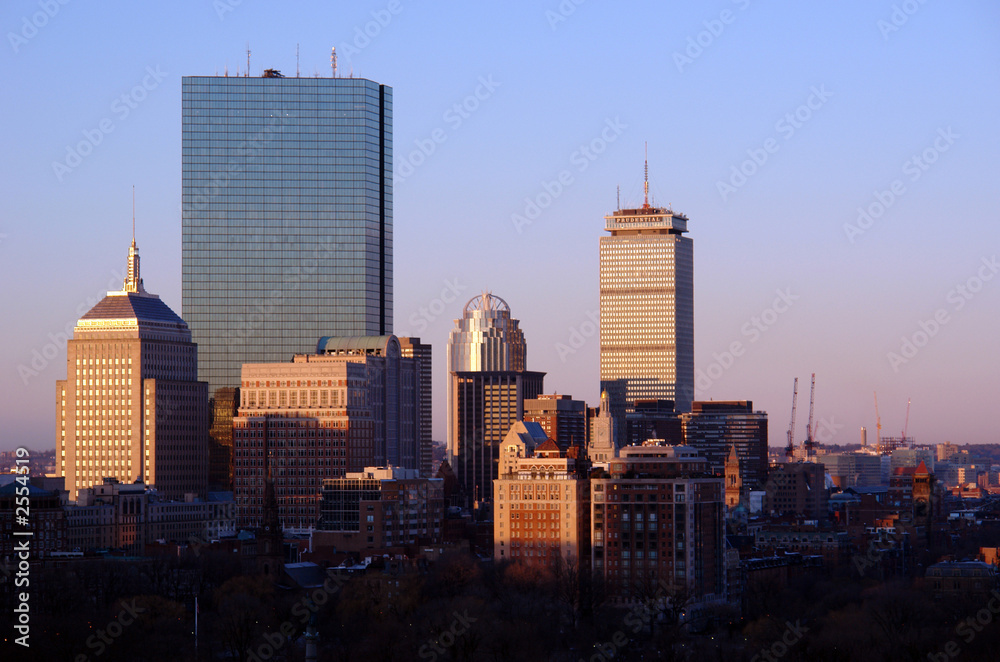 Fototapeta premium sunrise over boston