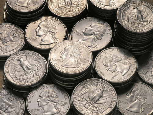 stacks of quarters