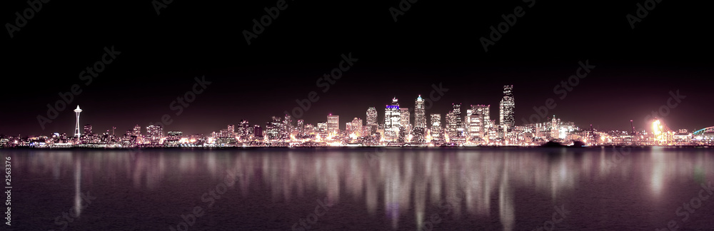 seattle purple night panoramic