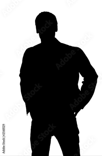 silhouette giovane uomo