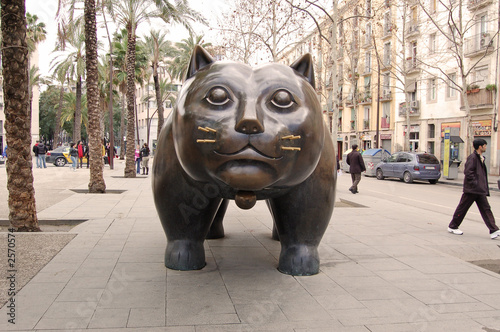 cat figure on the street