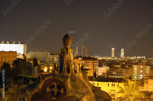 Canvas Print barcelona night