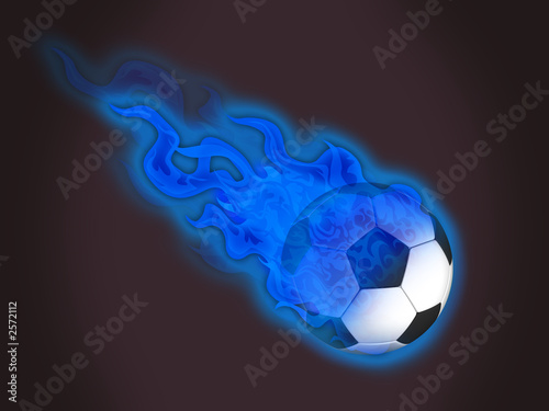 ballon en feu bleu
