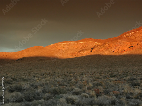 golden sunset near death valley