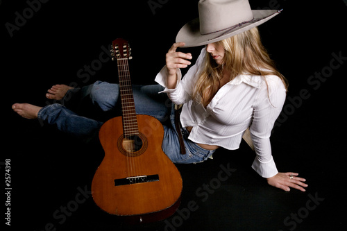 sexy girl with guitar